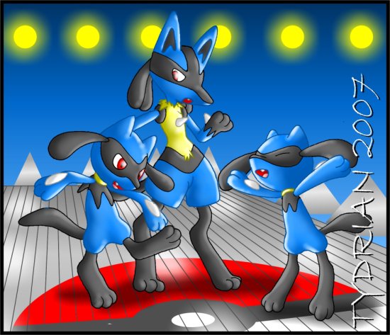 Lucario and Riolu