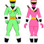 Green and Pink Alien Rangers