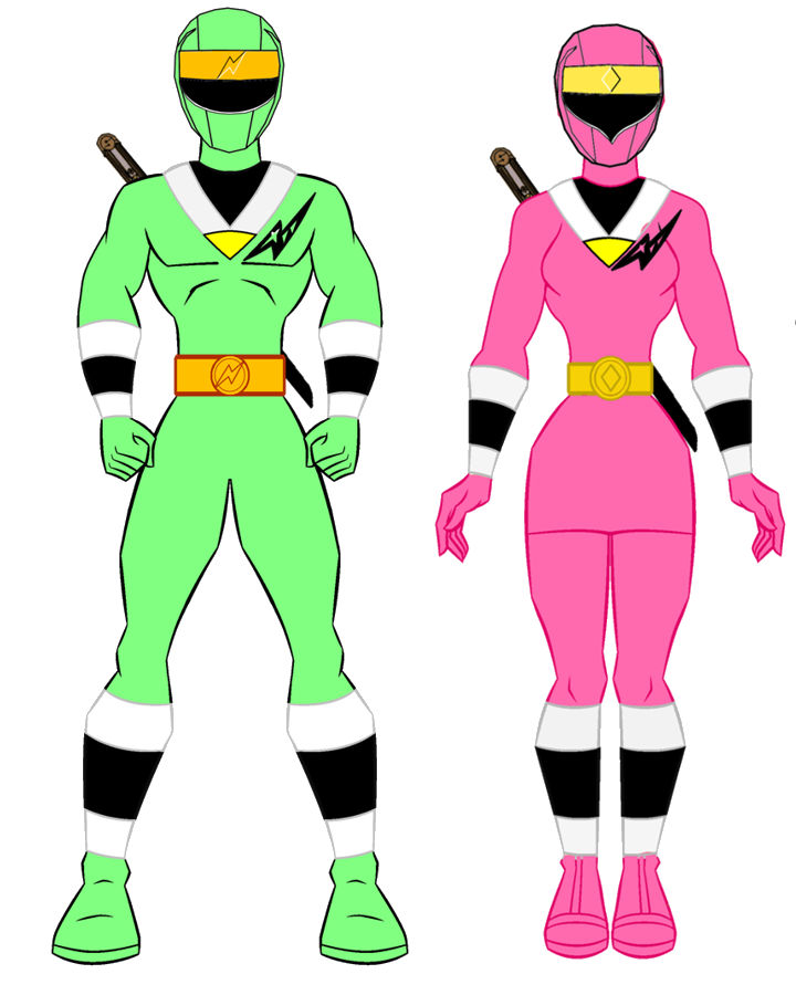 Alien Rangers Deviantart Green and Pink Alien Rangers by SailorTrekkie92 on DeviantArt