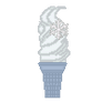 Snow Ice Cream Cone Pixel Avatar