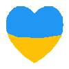 Ukrainian Heart Pixel Avatar