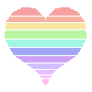 Rainbow Heart Pixel Avatar