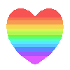 Rainbow Heart Pixel Avatar 3