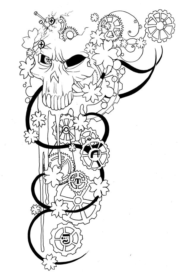 Skull Steampunk Tatoo by Darkshirley on DeviantArt