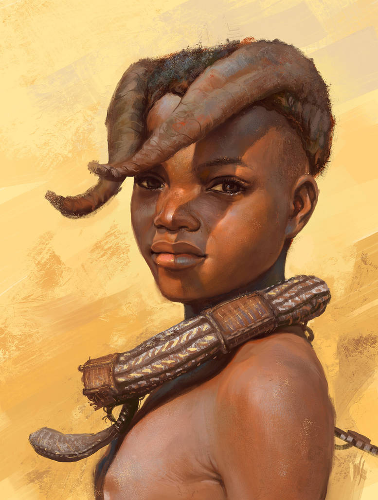 Himba tribe kid study by Tsabo6