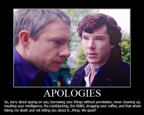 Apologies Demotivational Poster