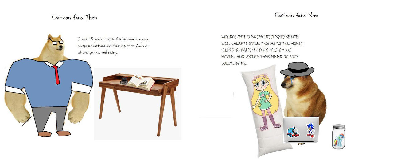 Cartoon Fans Back Then Vs Now by InvaderZim32 on DeviantArt