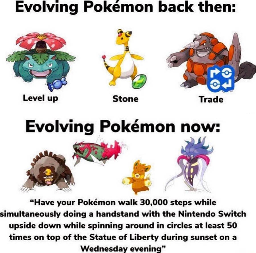 First Then Pokemon Evolving Pokemon Then Vs Now by InvaderZim32 on DeviantArt