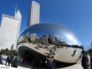 The Bean, facing northwards