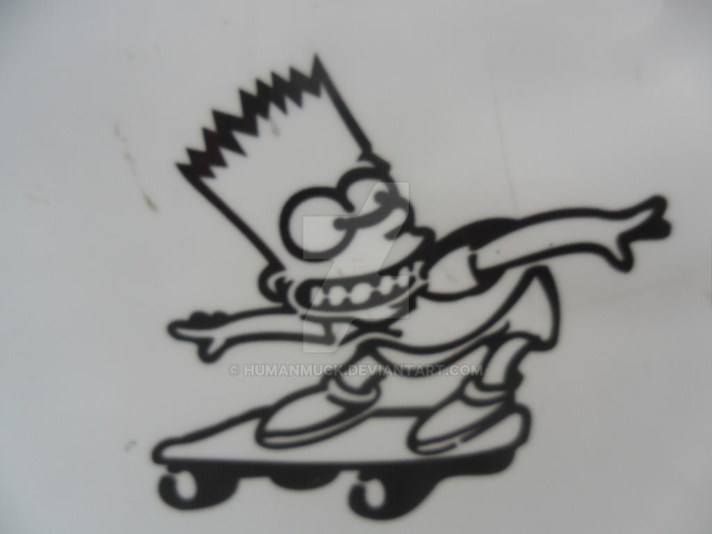 Bart Skateboarding By Humanmuck On DeviantArt