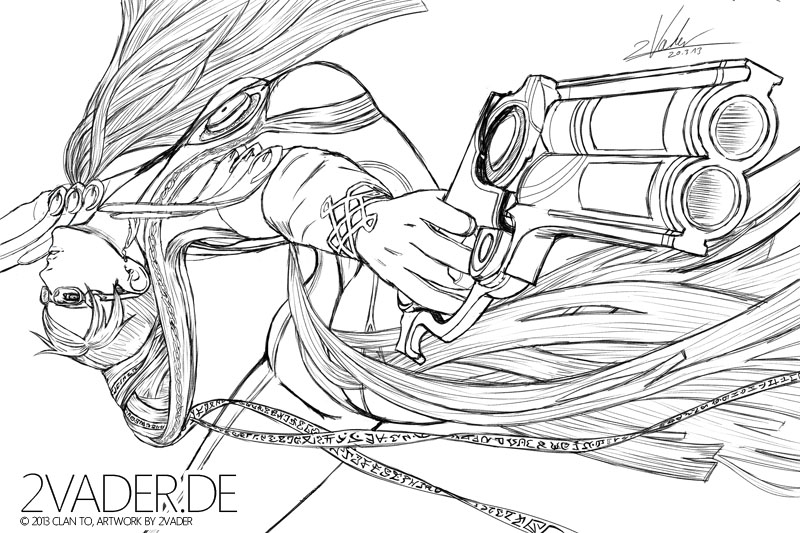 Let's Draw Manga - Bayonetta by twovader