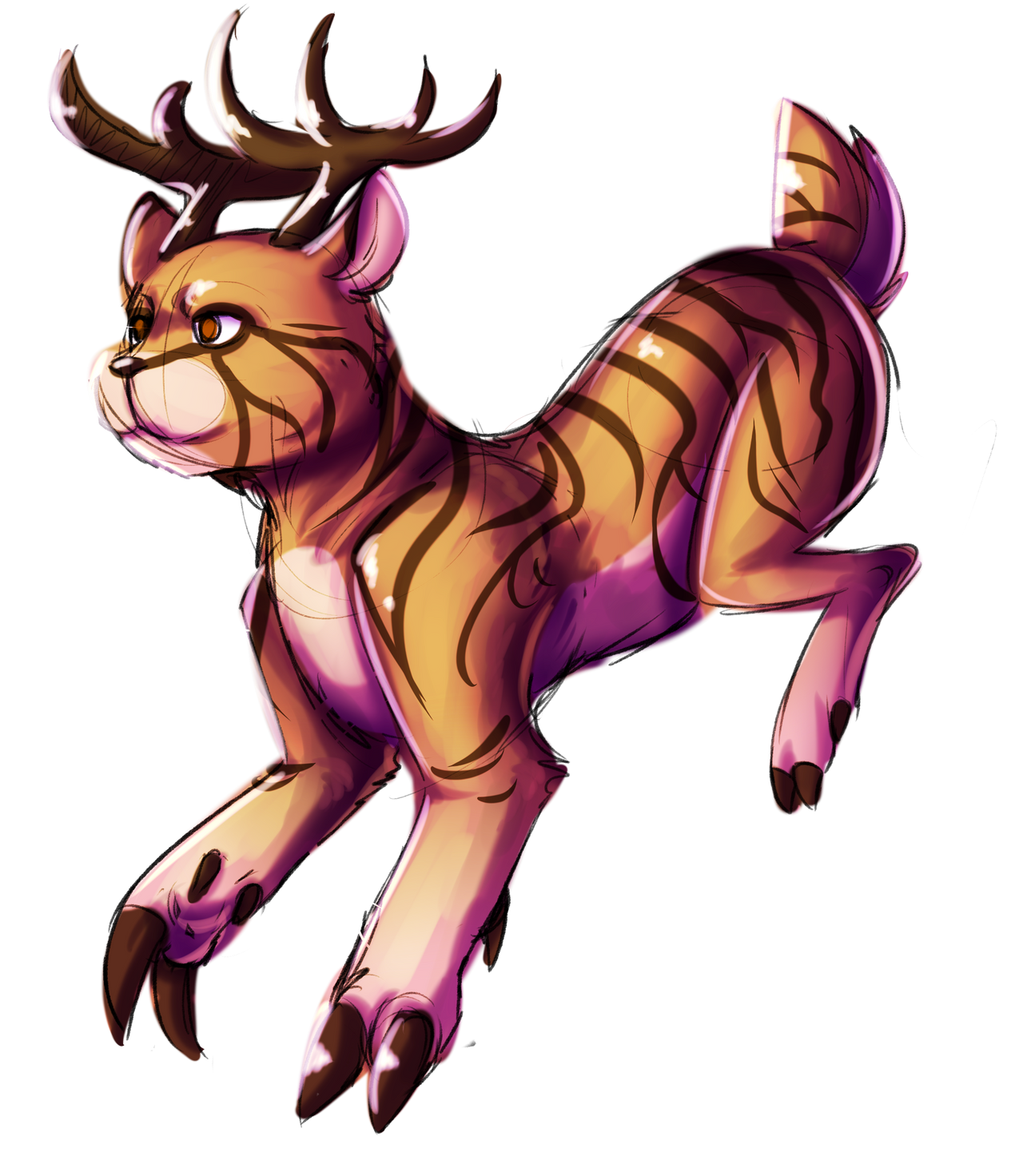 Tiger Deer Hybrid by LoafyDeer on DeviantArt