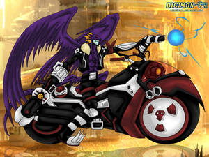 Beelzemon BM riding Behemoth