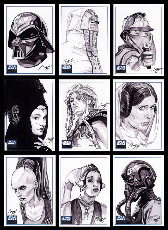 Star Wars Galaxy 6 sketch card