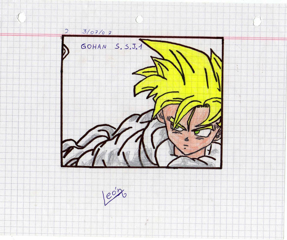 Gohan Writing Gohan 1 by Leon97 on DeviantArt
