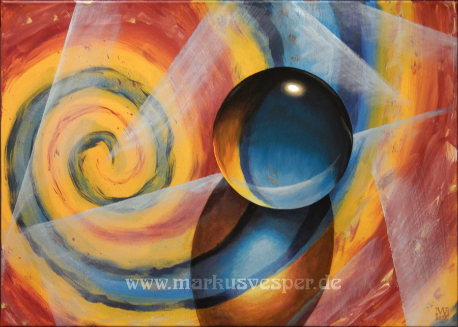 Abstract with crystal ball 1