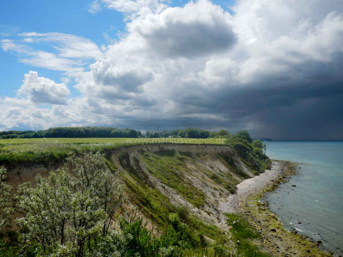 Dark clouds at the coast