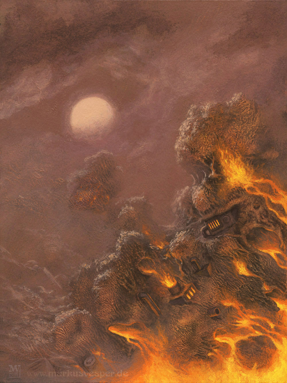 Firemoon by Acrylicdreams