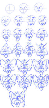 Wolfie head portrait view tutorial