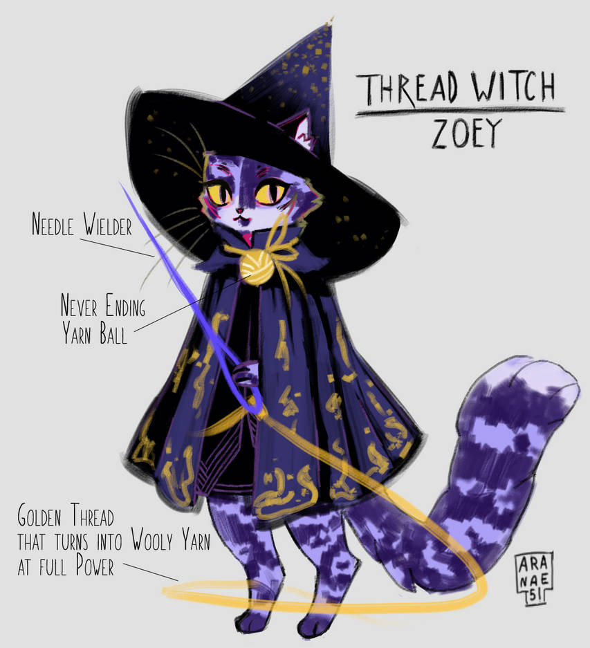 Thread Witch Cat by Aranae-51 on DeviantArt