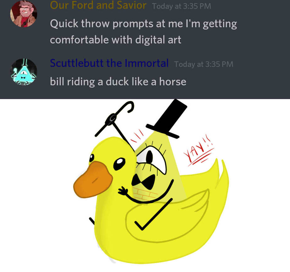 Duck Riding Deviantart Bill Riding a duck like a horse by margofrompluto on DeviantArt