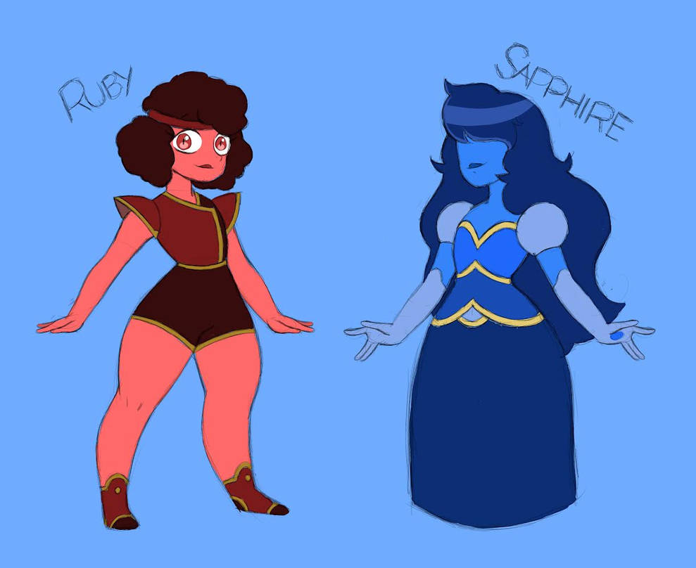 Ruby and Sapphire Redesigns Steven Universe by JordanRoberts96 on ...