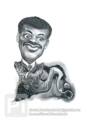 Neil deGrasse Tyson caricature drawing