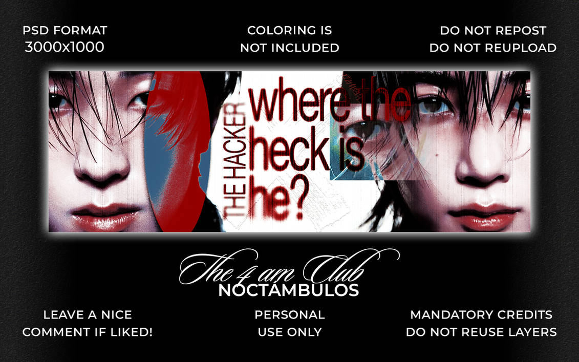 Hacker Twitter Header * THE HACKER : HEADER TEMPLATE . by thenoctambulos on DeviantArt
