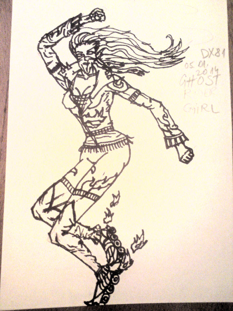 Ghost Rider-girl sketch by dragonx81 on DeviantArt