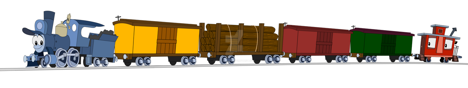 Linus The Brave Locomotive and His Freight Train by Bluthian90 on ...