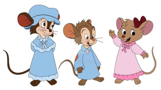 Fievel, Olivia and Tanya (Night Outfits)