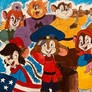 An American Tail 40th Anniversary Acrylic Painting