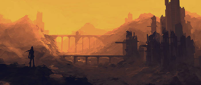 post apocalyptic scenery