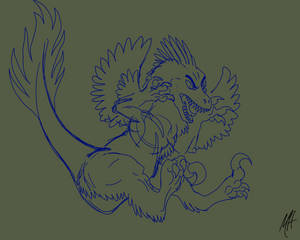 Spark Character Concept for Raptor Revolt Sketch