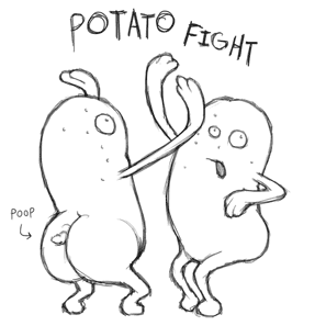 Potato Fight (Animated) by MagicTrashman on DeviantArt