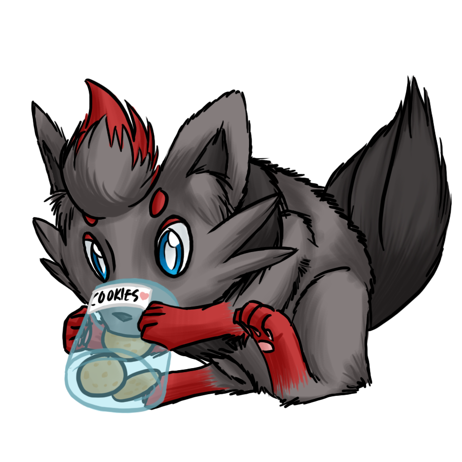 Fluffy Zorua w/ Cookies -request-