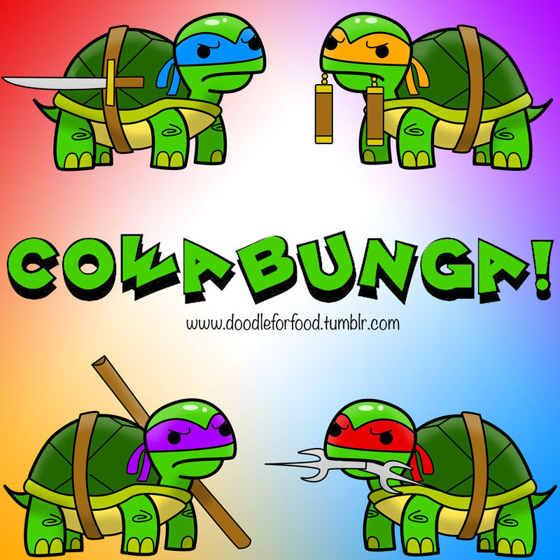 Cowabunga Letters Cowabunga! by DoodleForFood on DeviantArt