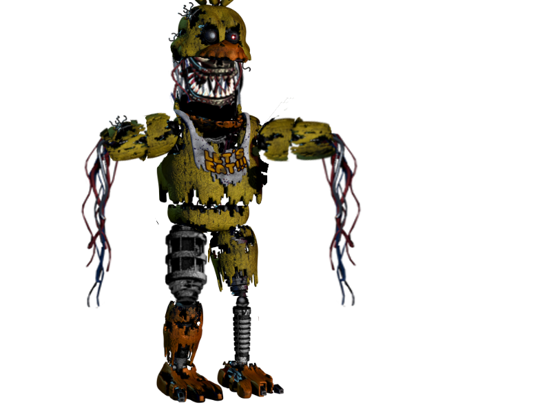 Nightmare Withered Freddy - Fnaf Nightmare Chica Png, Transparent