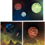 mountains and planets