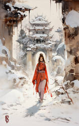 Red Girl In the frozen ruins 02 GaEm2024