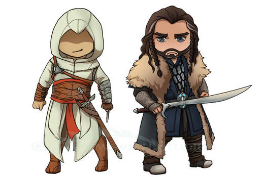 Altair and Thorin Stickers