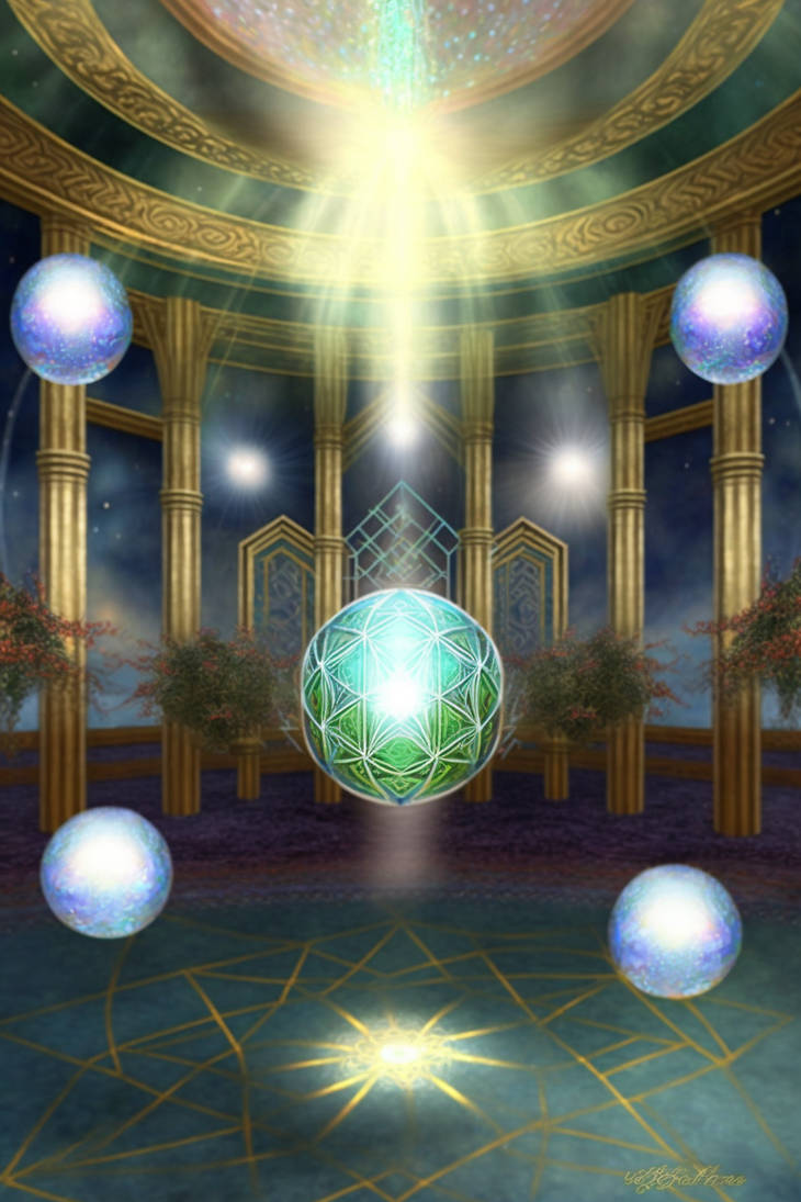Metatron Sphere Dimensional Spheres Metatron Innermost Temple by CaligulaClone on ...