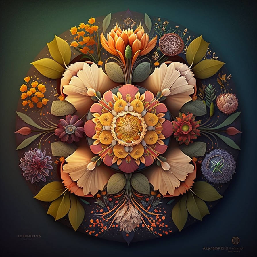 Mandala of flowers by CaligulaClone on DeviantArt
