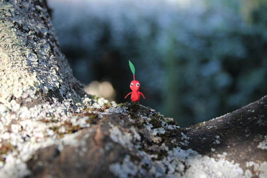 Red Pikmin on a tree