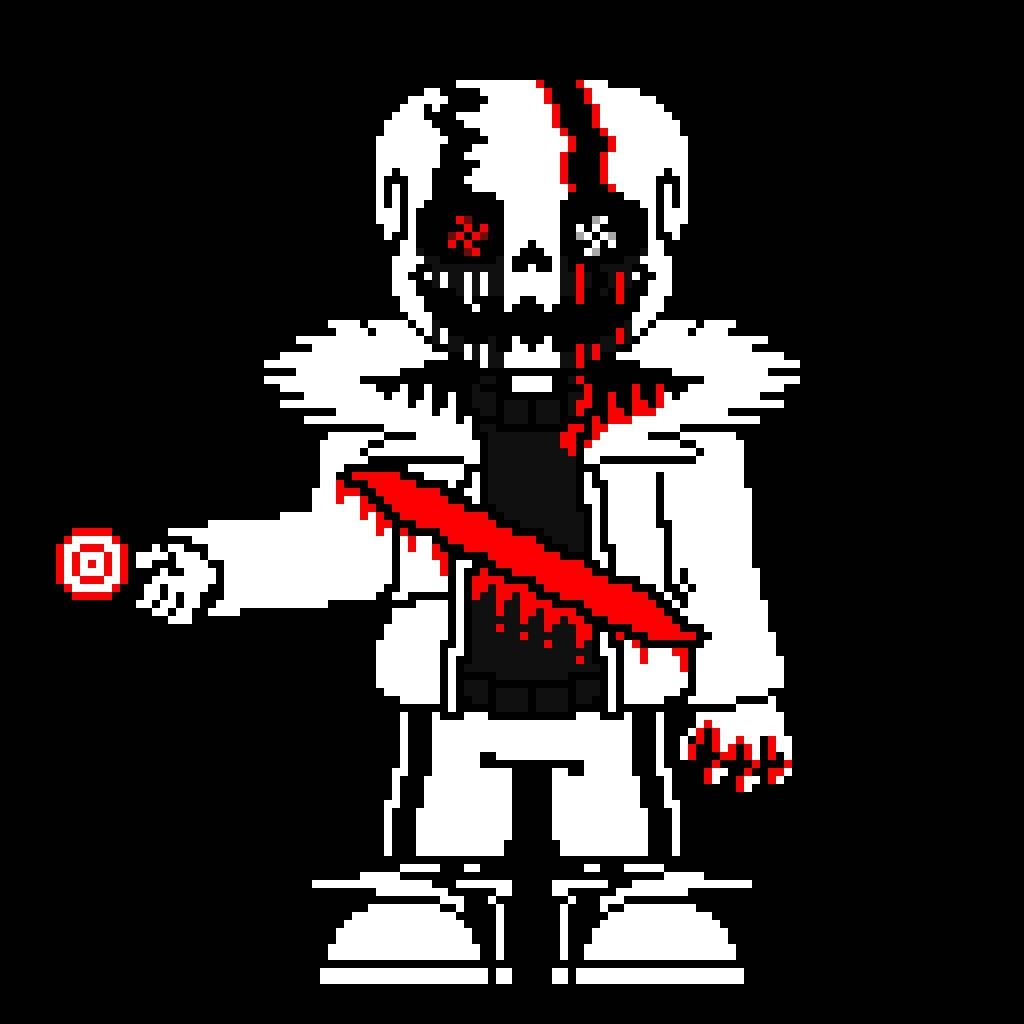 Killer killer sans creds to tntsanslogan13 pixel art