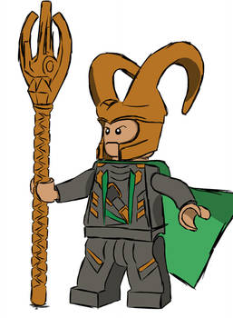 Lego Loki digital drawing