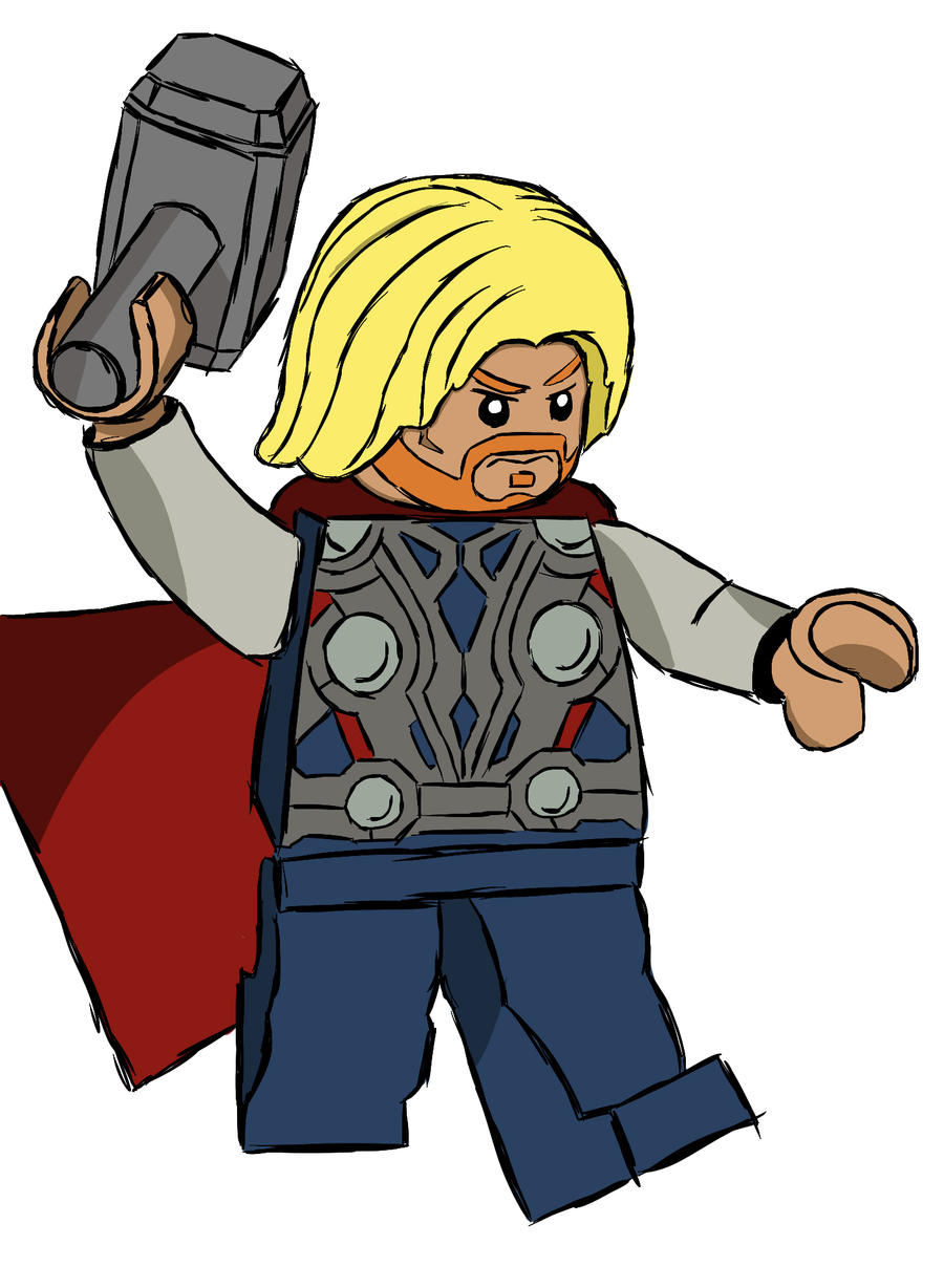 Lego Thor Digital Drawing by enriquitio on DeviantArt Lego Thor Digital Drawing by enriquitio on DeviantArt