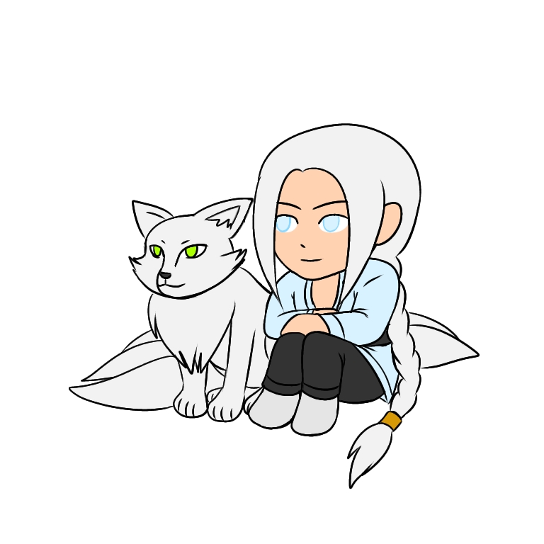Fujin with his pet kitsune