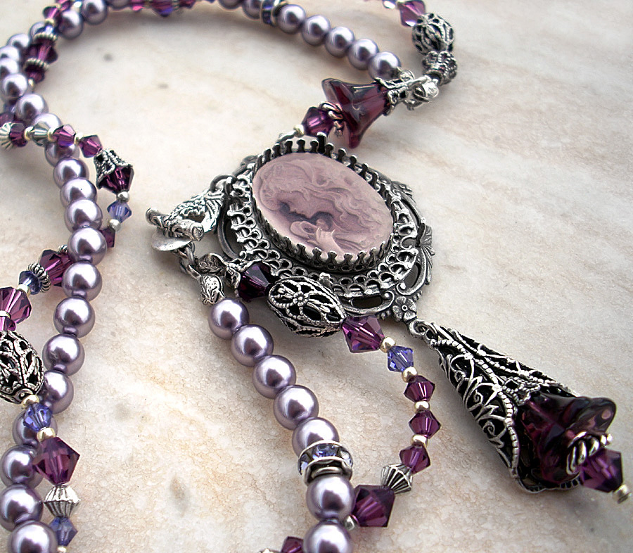 Purple Pearl Necklace