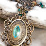 Emerald Dragon Golden Amulet